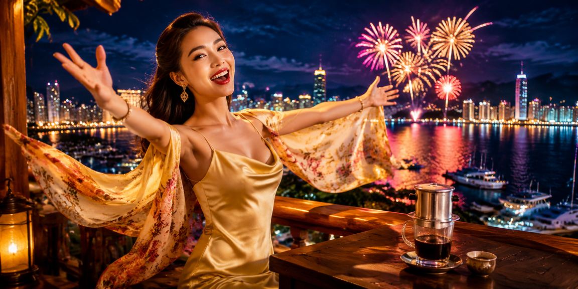 Khung cảnh Nha Trang với người chơi cá cược thể thao trực tuyến trên điện thoại